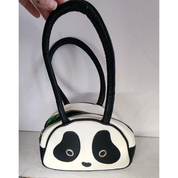 Panda Handbag MORN CREATIONS 6x9 Inch PANDARAMA Black And White Shoulder Bag - Picture 5 of 12
